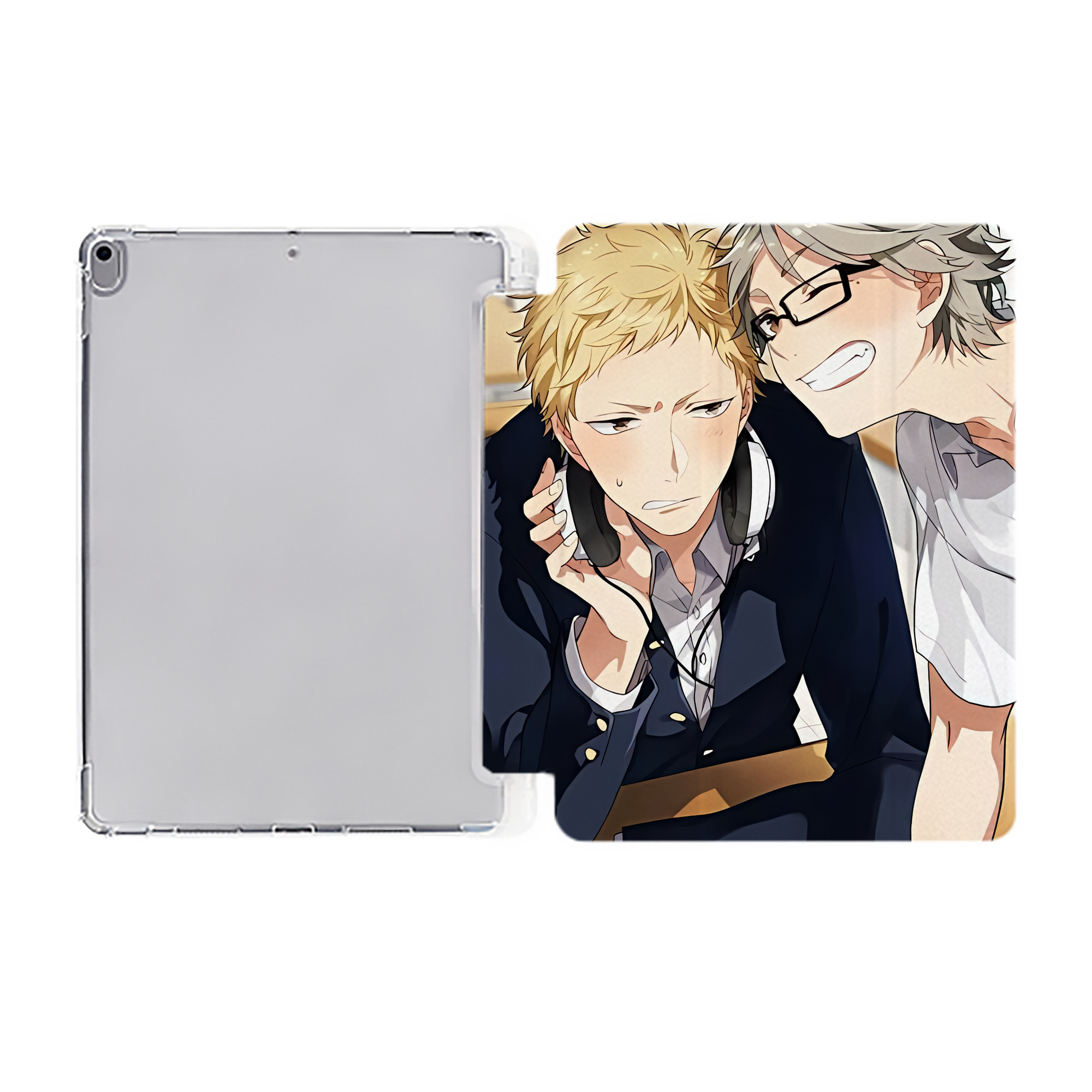 （画像用） ハイキュー!! Haikyu!! IPad ケース ペン収納付き 三つ折りスタンド PUレザー×シリコン 対応機種9.5/10.5/10.9インチ